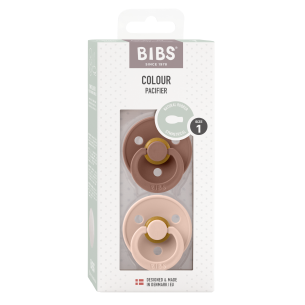 BIBS - Colour - Symmetrisk -  2-pack - Str. 1 - Blush/Woodchuck