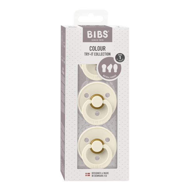 BIBS - Try-it kollektion 3-pack - Str. 1 - Ivory